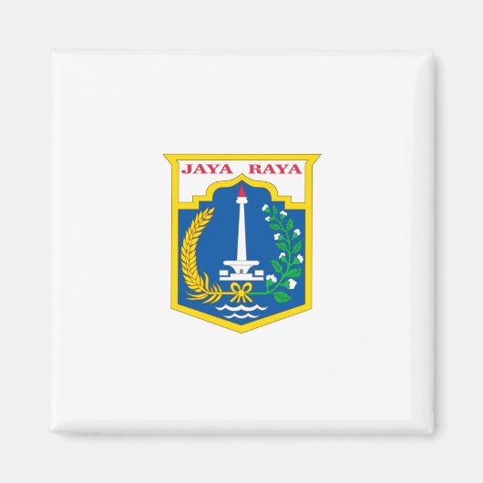 Aimant Drapeau de Jakarta (capitale indonésienne) (Devant)