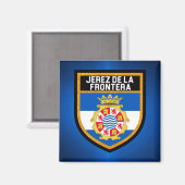 Aimant Drapeau de Jerez de la Frontera (Recto/Verso)