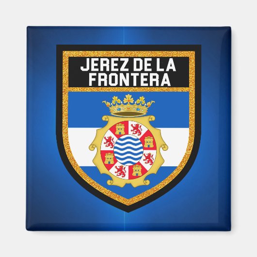 Aimant Drapeau de Jerez de la Frontera (Devant)