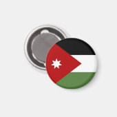 Aimant Drapeau de Jordanie (Recto/Verso)