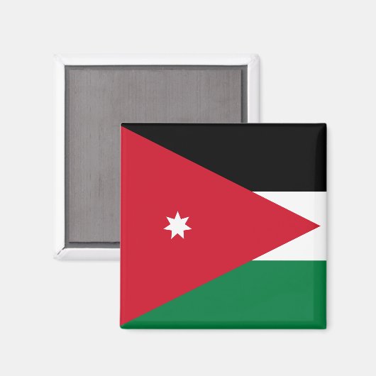 Aimant Drapeau de Jordanie (Recto/Verso)