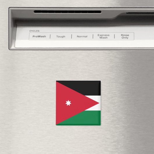Aimant Drapeau de Jordanie (In Situ (Lave-vaisselle))