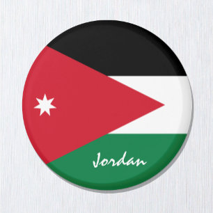 Aimant Drapeau de Jordanie et vacances en Jordanie, fans 