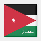 Aimant Drapeau de Jordanie & Voyage de Jordanie, vacances (Devant)