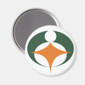 Aimant Drapeau de Koga, Shiga, Japon (Recto/Verso)