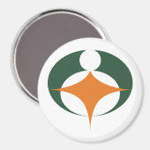 Aimant Drapeau de Koga, Shiga, Japon (Recto/Verso)