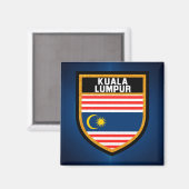 Aimant Drapeau de Kuala Lumpur (Recto/Verso)