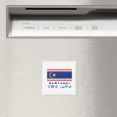 Aimant Drapeau de Kuala Lumpur (In Situ (Lave-vaisselle))