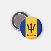 Aimant Drapeau de la Barbade & Amérique - fans de voyages (Recto/Verso)