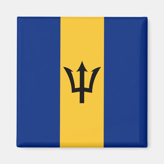 Aimant Drapeau de la Barbade (Bajan) (Devant)