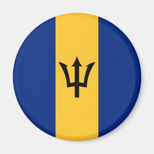 Aimant Drapeau de la Barbade (Bajan) (Devant)
