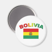 Aimant Drapeau de la Bolivie (Recto/Verso)
