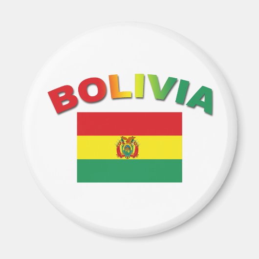 Aimant Drapeau de la Bolivie (Devant)