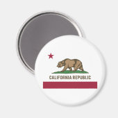 Aimant Drapeau de la Californie - Couleur (Recto/Verso)