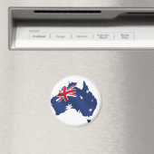 Aimant Drapeau de la carte d'Aussie (In Situ (Lave-vaisselle))