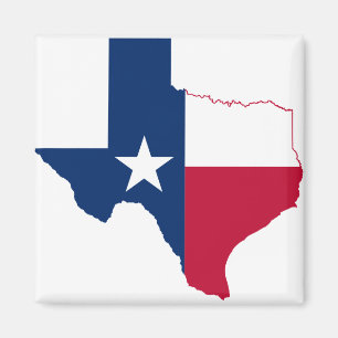 Aimant drapeau de la carte du Texas