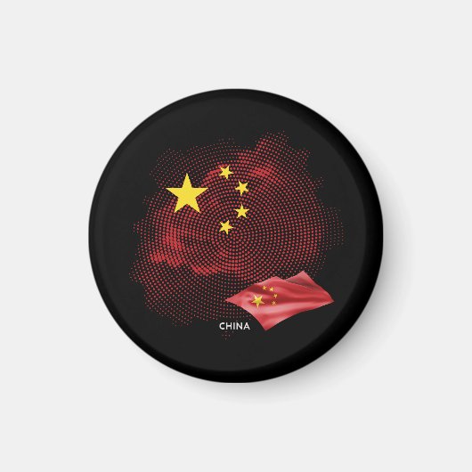 Aimant Drapeau de la Chine (Devant)