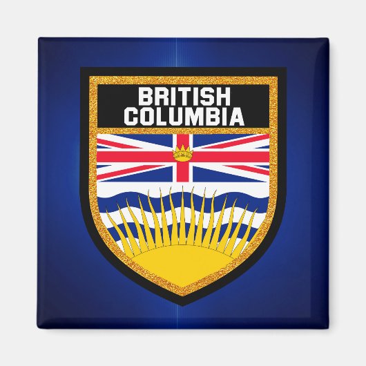 Aimant Drapeau de la Colombie-Britannique (Devant)