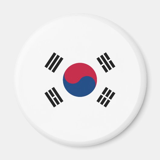 Aimant Drapeau de la Corée du Sud (Devant)