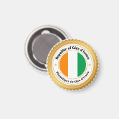 Aimant Drapeau de la Côte d'Ivoire (Recto/Verso)
