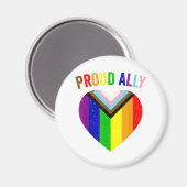 Aimant Drapeau de la Fière Ally LGBTQAI Gay POC Transgenr (Recto/Verso)