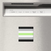 Aimant Drapeau de la fierté agender - Identité agender LG (In Situ (Lave-vaisselle))