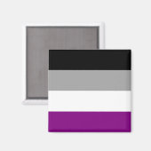 Aimant Drapeau de la fierté asexuelle (Recto/Verso)