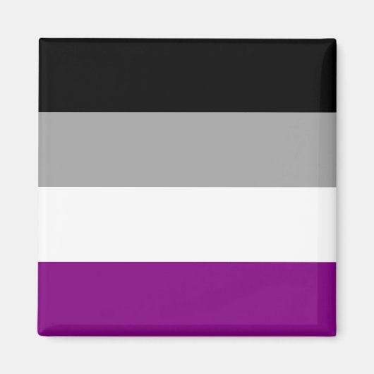 Aimant Drapeau de la fierté asexuelle (Devant)