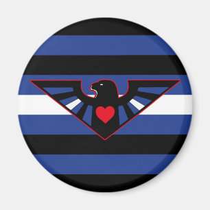 Aimant Drapeau de la Fierté d'aigle en cuir