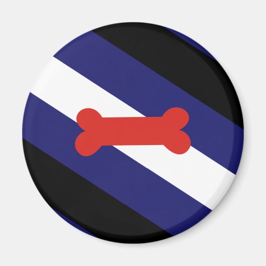Aimant Drapeau de la fierté de jeu de chiot (Devant)