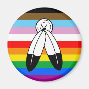 Aimant Drapeau de la fierté de progrès LGBTQ+