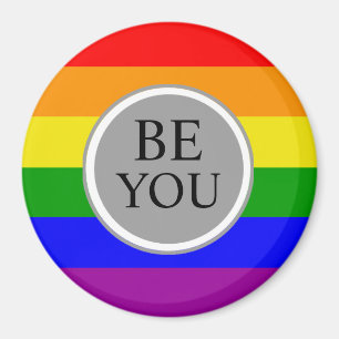 Aimant Drapeau de la fierté gay Soyez vous