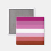 Aimant Drapeau de la fierté lesbienne (Recto/Verso)
