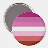 Aimant Drapeau de la fierté lesbienne (Recto/Verso)
