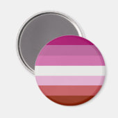 Aimant Drapeau de la fierté lesbienne (Recto/Verso)
