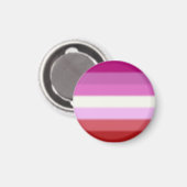 Aimant Drapeau de la Fierté lesbienne tombée (Recto/Verso)
