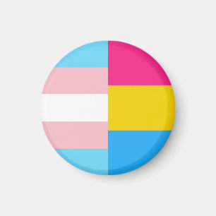 Aimant Drapeau de la fierté transgenre pansexuelle double