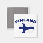 Aimant Drapeau de la Finlande (Recto/Verso)
