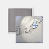 Aimant Drapeau de la Finlande (Recto/Verso)