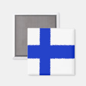 Aimant Drapeau de la Finlande (Recto/Verso)