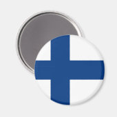 Aimant Drapeau de la Finlande (Recto/Verso)