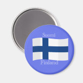 Aimant Drapeau de la Finlande (Recto/Verso)