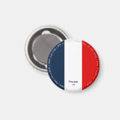 Aimant Drapeau de la France (Recto/Verso)