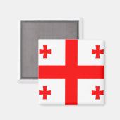 Aimant Drapeau de la Géorgie (pays) (Recto/Verso)
