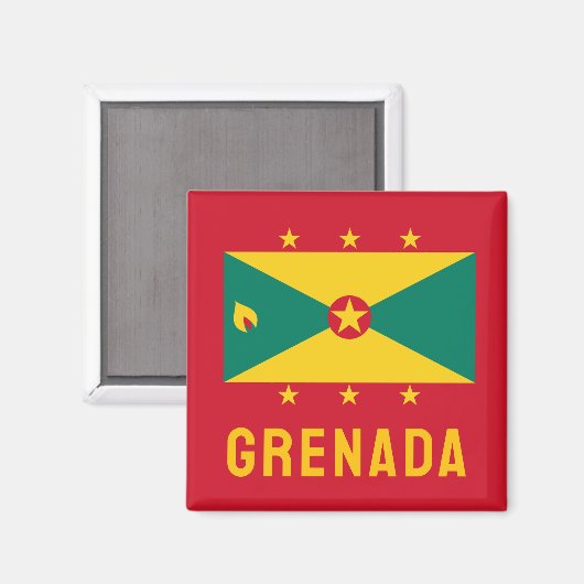 Aimant Drapeau de la Grenade (Recto/Verso)