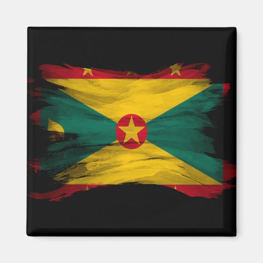 Aimant Drapeau de la Grenade brac, drapeau national (Devant)