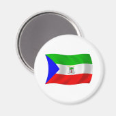 Aimant Drapeau de la Guinée Équatoriale (Recto/Verso)