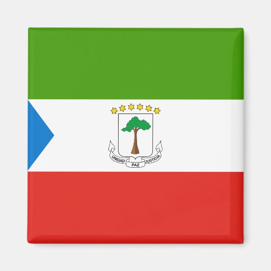 Aimant Drapeau de la Guinée équatoriale (Afrique) (Devant)