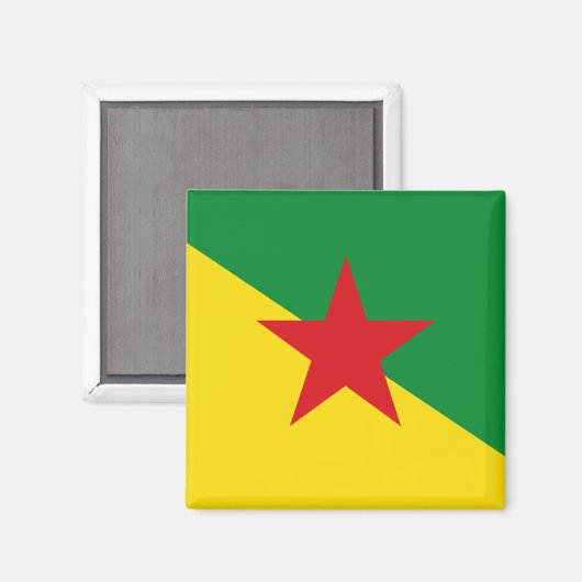 Aimant Drapeau de la Guyane (Recto/Verso)