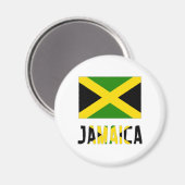 Aimant Drapeau de la Jamaïque & Mot (Recto/Verso)
